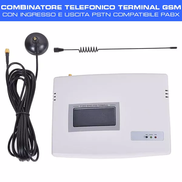 COMBINATORE TELEFONICO TERMINAL GSM con input ed output PSTN e supporto PABX