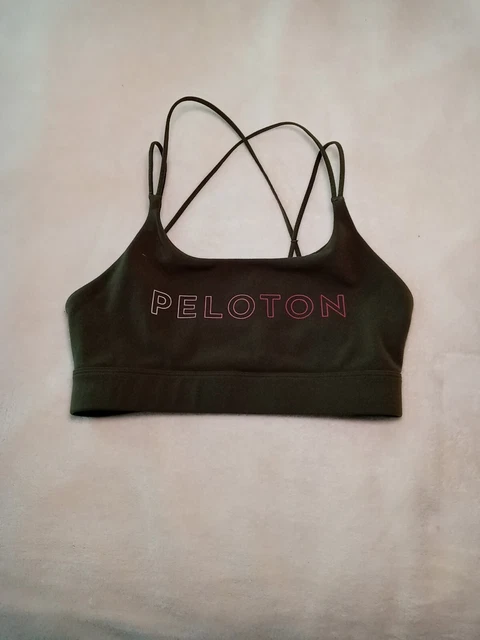Peloton Olive Green Speed Up Sports Bra Women's Size Small - pls read info
