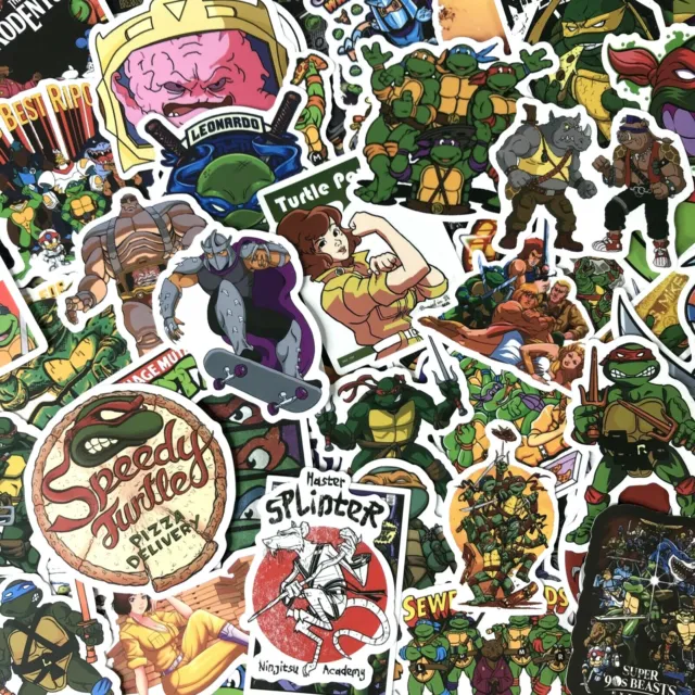 50pc Random TMNT Teenage Mutant Ninja Turtles Laptop Cartoon Decal Stickers