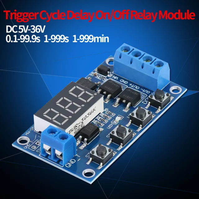 5-36V Timer Delay Relay Module Power ON Off Trigger Cycle Timming Circuit Switch 2
