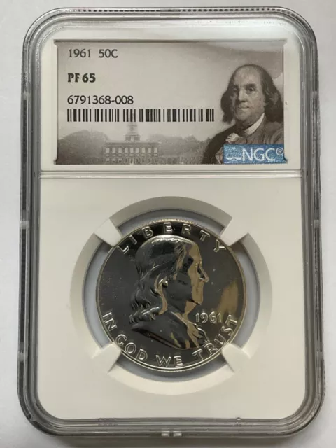 1961 Franklin Half Dollar 50C Ngc Pf 65