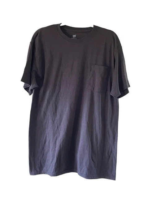 Hanes Work Wear Pocket Tee LG Black NWOT