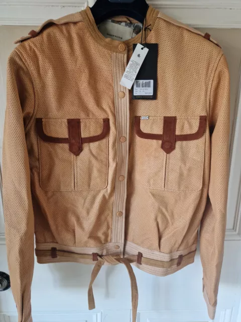 Scotch & Soda - Maison Scotch leather bomber jacket size 1 RRP €359.95