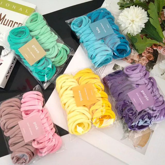 50Pcs Women Girls Hair Bands Ties Rope Rings Elastic Hairbands Ponytail Holder