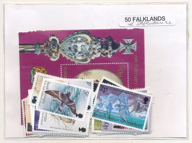 Falkland Envoi 50 Timbres Différents