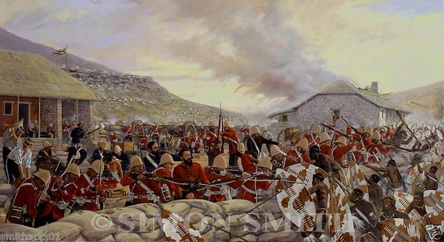 BATTLE OF RORKES Drift Zulu War Vc Art Print 24Th Foot By Simon Smith £ ...