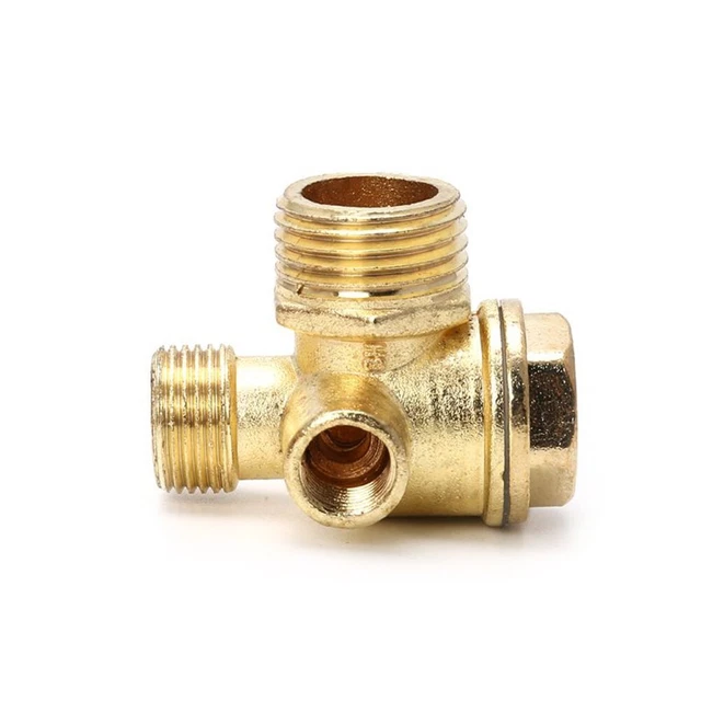 Clapet Anti-retour à 3 Voies Pour Compresseur D’air – En Laiton, Filetage Mâle 10x16x20 – Remplacement Haute Performance - 12