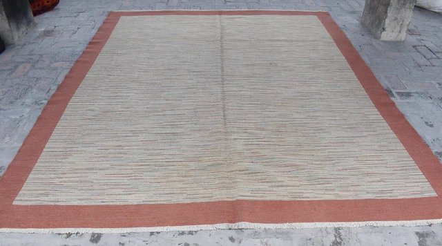 8 x 9'4 ft Handmade vintage afghan soumak wool area kilim rug, 8x10 persian rug 8 x 9'4 ft Handmade vintage afghan soumak wool area kilim rug, 8x10 persian rug