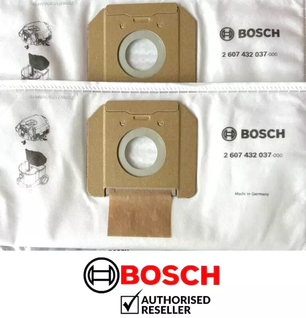 2X Genuine Bosch 2607432037 Professional Fleece Filter Bag GAS 35 L/M