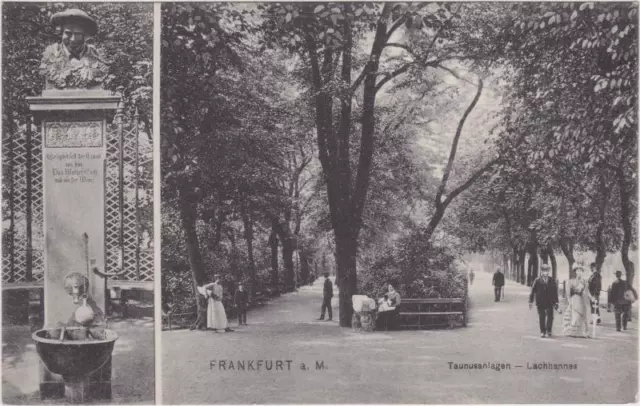 Ansichtskarte Frankfurt am Main Taunusanlagen - Lachhannes 2 BIld 1914 2