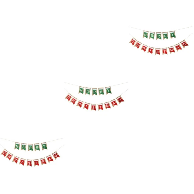 3 Sets merry christmas garland Frohe Weihnachten Banner Weihnachten Girlande Ban