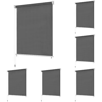 Outdoor Roller Blind Privacy Screen Roll Down Window Shade Anthracite vidaXL