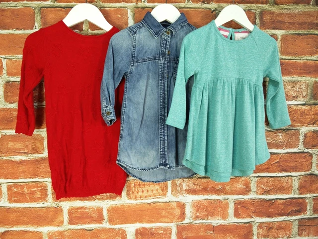 Baby Girl Bundle Aged 12-18 Months 100% Next Dresses Denim Jumper Casual 86Cm