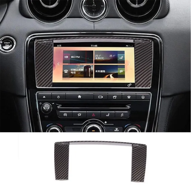 For Jaguar XJ 2010-2016 ABS Carbon Fiber Middle Console Navigation Panel Trim