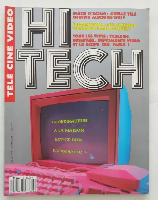 Revue HI TECH N°1 1989 vintage télé ciné vidéo PC domotique tests guide d'achat