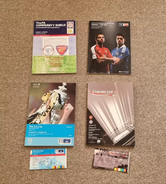 4 x Chelsea Fa Cup Final Football Programmes Bulk Job Lot