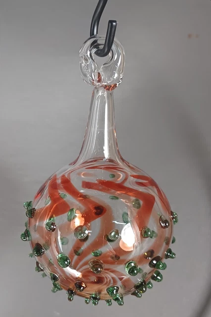 Hand Blown Glass Ornament Ball . Self Representing Artist (SRA)