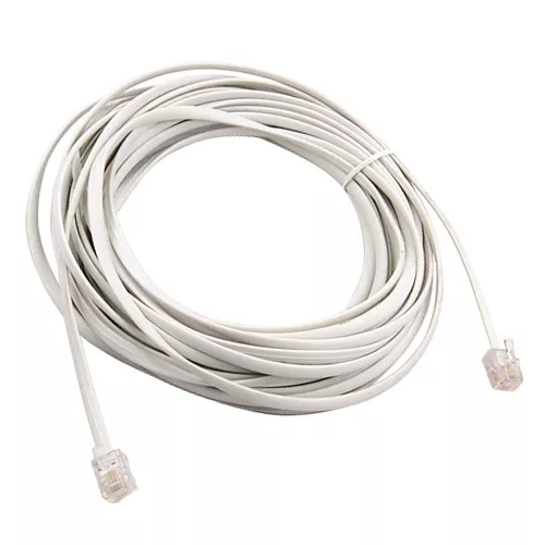10M High Speed Broadband Internet ADSL Cable Lead RJ11 White Modem Router BT