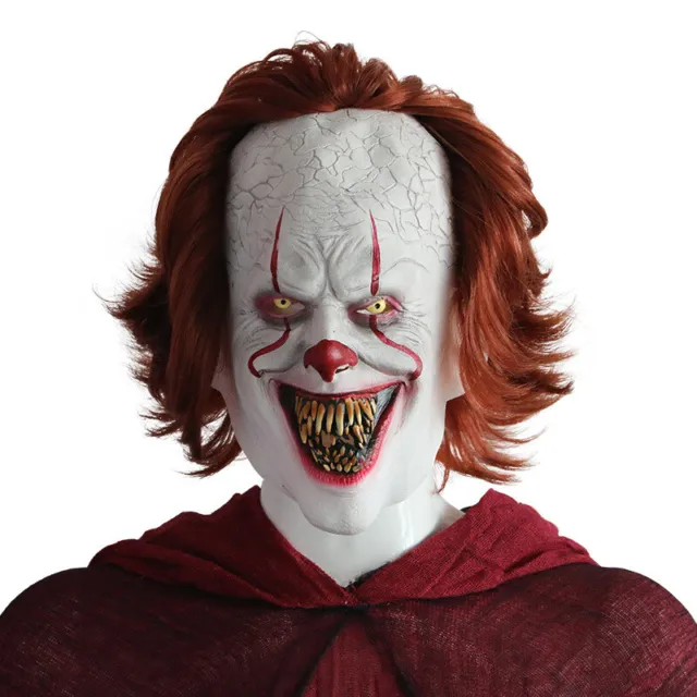 Clown horror movie mask latex headwear Halloween party props
