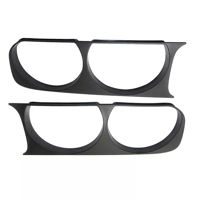 For 2008-2014 Dodge Challenger Headlight Bezel Set of 2 Left & Right Side Black