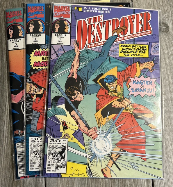 Marvel THE DESTROYER ADVENTURES OF REMO & CHIUN COMPLETE SET # 1-4  1991 