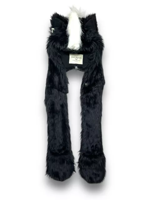 Rare Authentic SpiritHoods Skunk Hood Faux Fur Hat Spirit 2011-2012