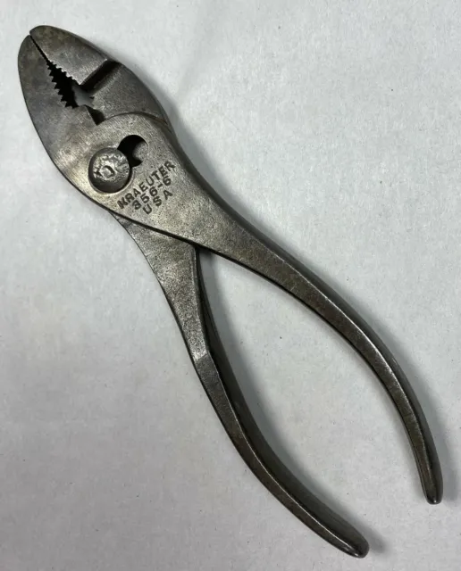 Vintage Kraeuter Tools No. 356-6 Slip Joint Pliers 6-1/4" Long USA Tool KRAEUTER