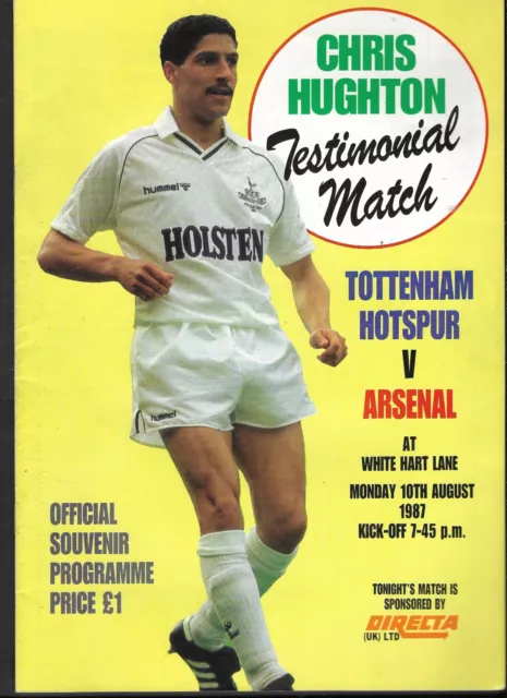 Tottenham v Arsenal. Chris Hughton Testimonial. 1987/1988