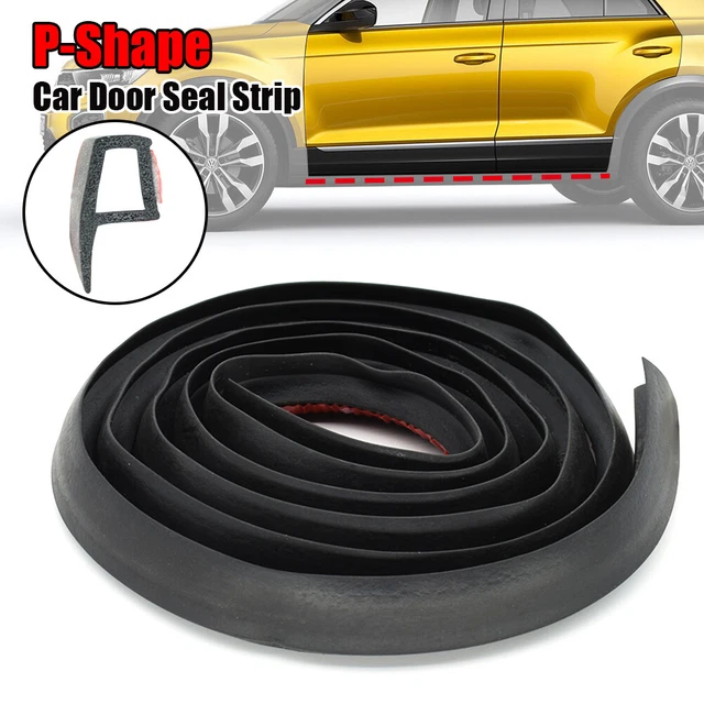 2M P-type Car Rubber Door Seal Strip Bottom Hollow Edge Guard Weatherstrip