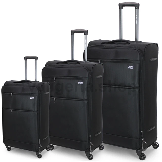 Set 3 Valigie Grande Media Piccola Ultra Leggero Trolley Tris Bagaglio a Mano