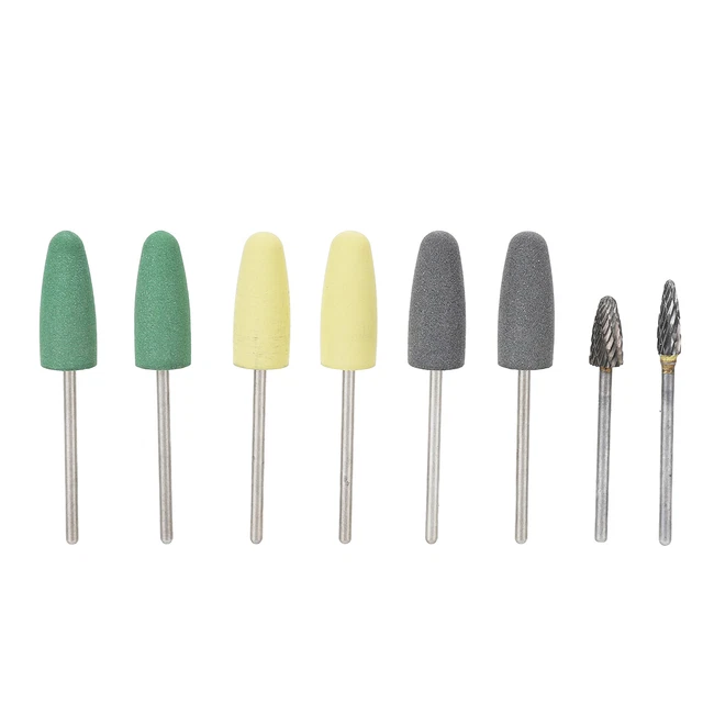 8Pcs/Set Dental Grinding Drill Bit Silicone Burs For Teeth Polishing Supply HPT