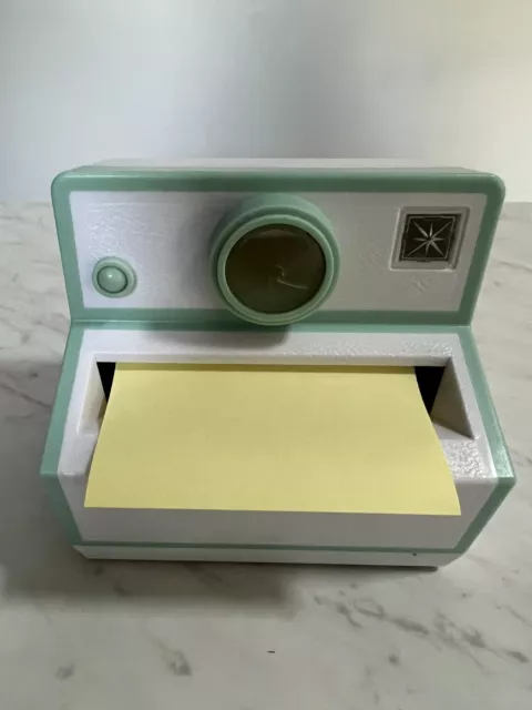3M Post It Note Dispenser Mint Green Polaroid Camera Retro Desk Top Pop Up