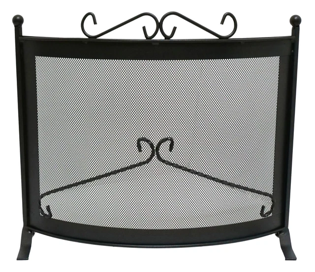 Parascintille Per Camino In Ferro Battuto Nero 70x50cm - Decorativo E Sicuro - Foto 3