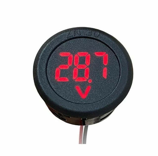 Tester Circolare LED Auto Voltmetro Digitale Rilevatore Volt Misuratore Tensione Corrente
