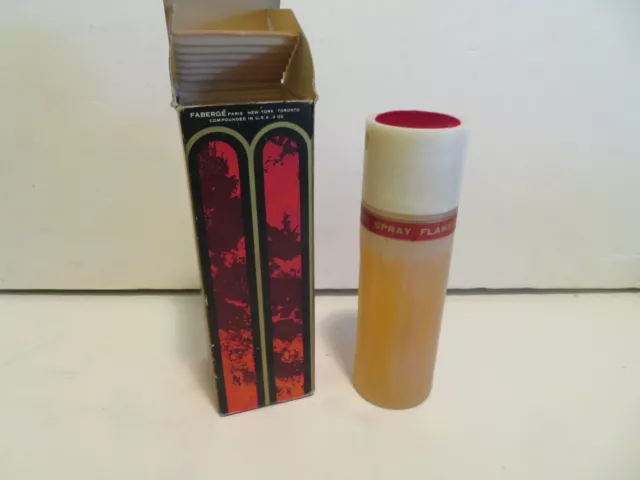 Vintage Faberge Flambeau Cologne, Spray  3 oz 1960's-70's, some evaporation box