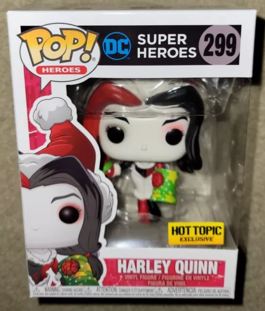 Funko Pop DC Super Heroes Christmas Holiday Harley Quinn Hot Topic Exclusive 299