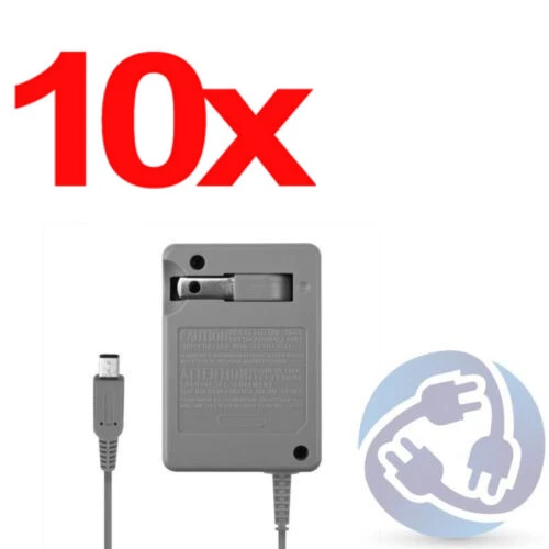 LOT - 10x AC Adapter Home Wall Power Supply Charger for Nintendo DSi 3DS XL LL