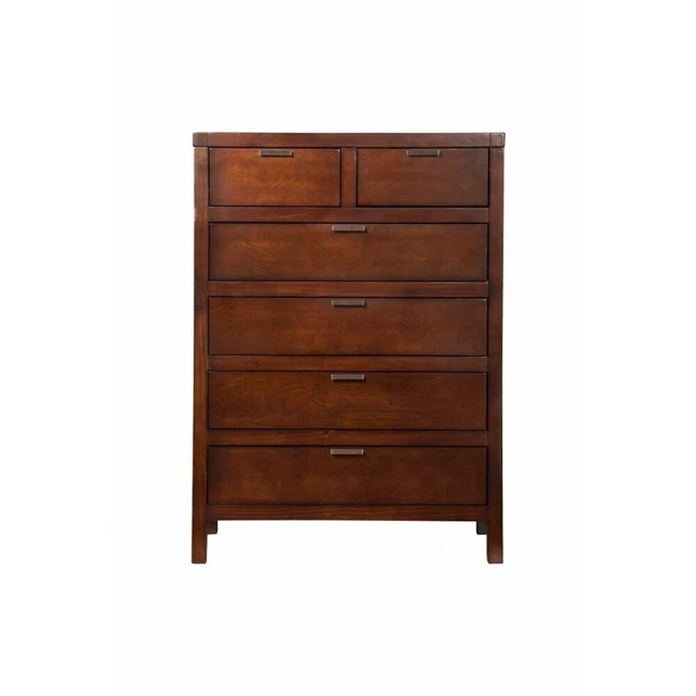 Well-Groomed Select Solids & Veneer Chest, Brown Brown 6-drawer