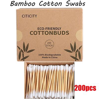 Palos de limpieza de orejas hisopos ecológicos para hisopos de algodón bambú algodón hisopo nariz orejas