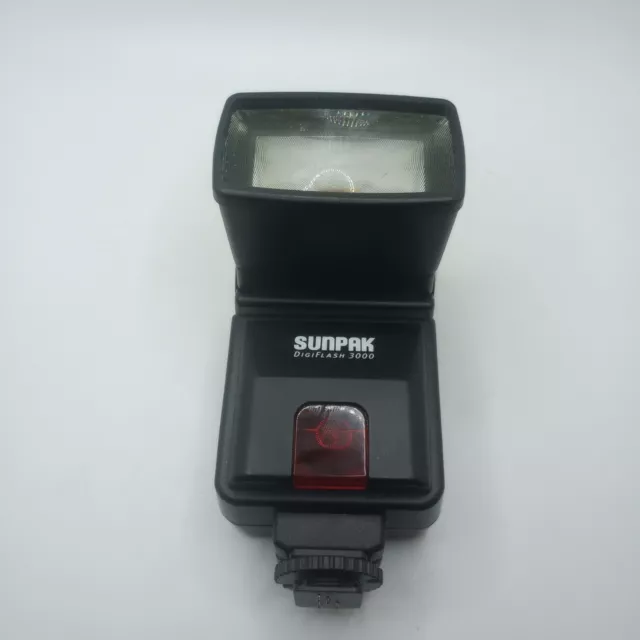 #H) Sunpak DigiFlash 3000 Digital TTL bounce swivel shoe mount Nikon tested, NOS
