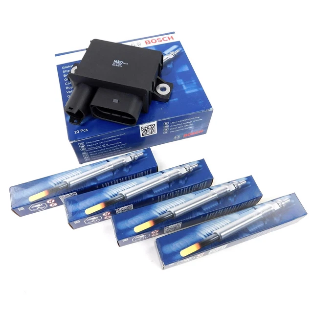 4x Bosch Préchauffage + 1x Unité de Commande Lueur pour BMW E46 E90 318d 320d