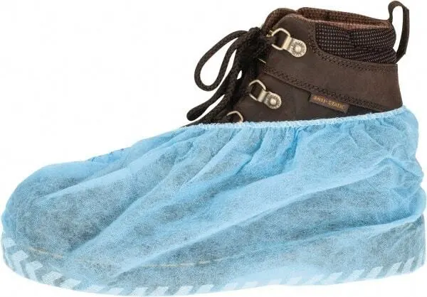300 Count PRO-SAFE Disposable NonSlip Blue Polypropylene Shoe Covers, Size Large