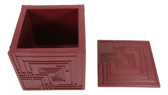 Frank Lloyd Wright Charles Ennis House Petite Cube Trinket Box Textile Block Art 2