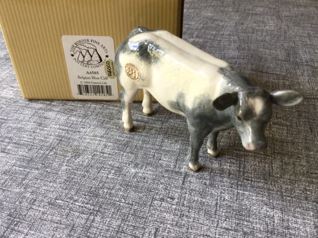 BORDER FINE ARTS BELGIAN BLUE CALF Model A4585 - 11cm long 7cm high