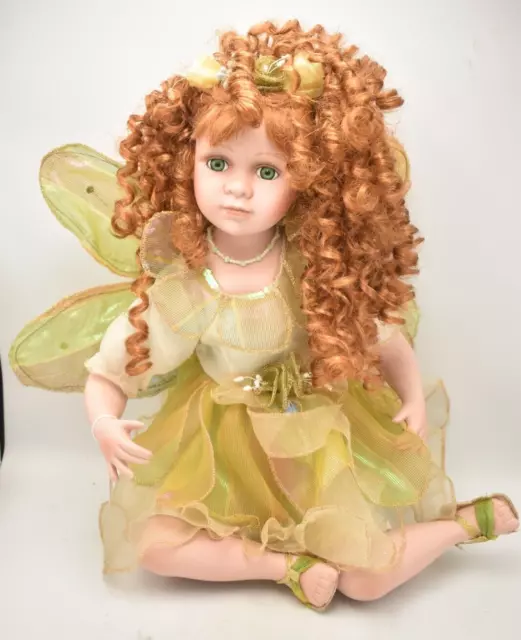 Vintage Large Porcelain Fairy Doll with Ginger Hair