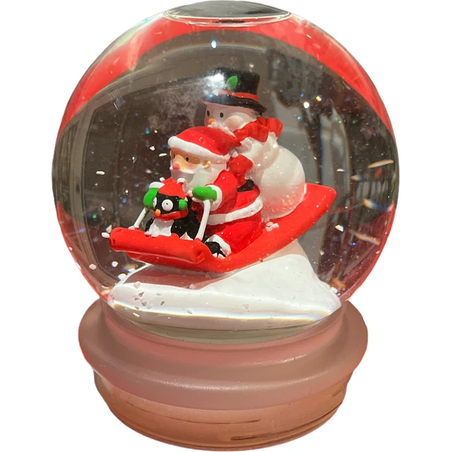 Hallmark Globo de Nieve Santa muñeco de nieve y pingüino en trineo