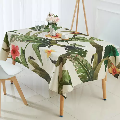 Tropical Banana Leaf Waterproof Tablecloth Toalha Mesa Para Casa Manteles Covers