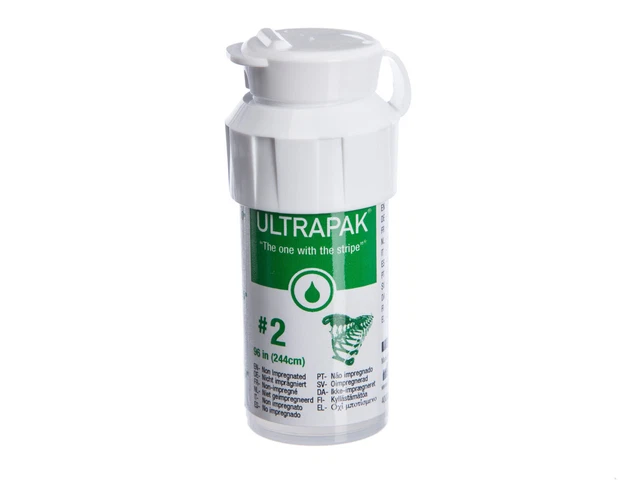 Dental Gingival Ultrapack Retraction Cord Size- #2 Green