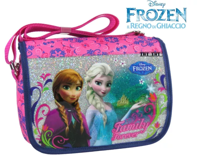 borsetta Frozen Elsa e Anna borsa a traccolla con Glitter ,il Regno di Giaccio