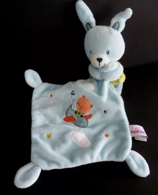 22. Doudou Pommette Lapin Bleu T- Shirt Raye Vert Mouchoir Ours Avion Etoile Tbe